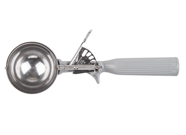 Vollrath 47140 Jacob's Pride #8 Gray Thumb Press Disher - 4 oz.