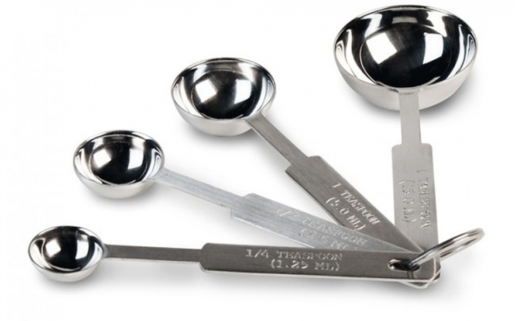 Vollrath 47118 4-Piece Stainless Steel Round Measuring Spoon Set